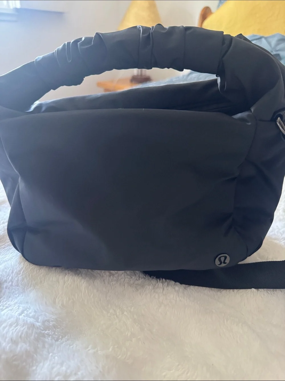 lululemon athletica Black Messenger Crossbody Bag
